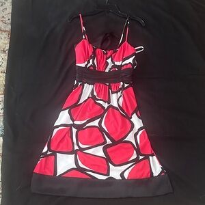 City Studio Red and Black Dress